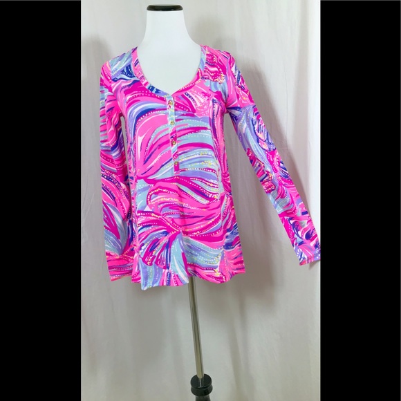 SOLD Pulitzer Sorella Top in Magenta Oh My Guava - Picture 2 of 7